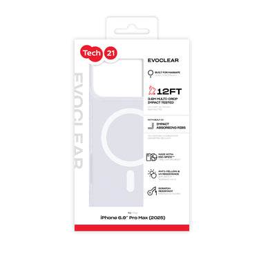 Tech21 EvoClear MagSafe Case for iPhone 17 Pro Max - Clear